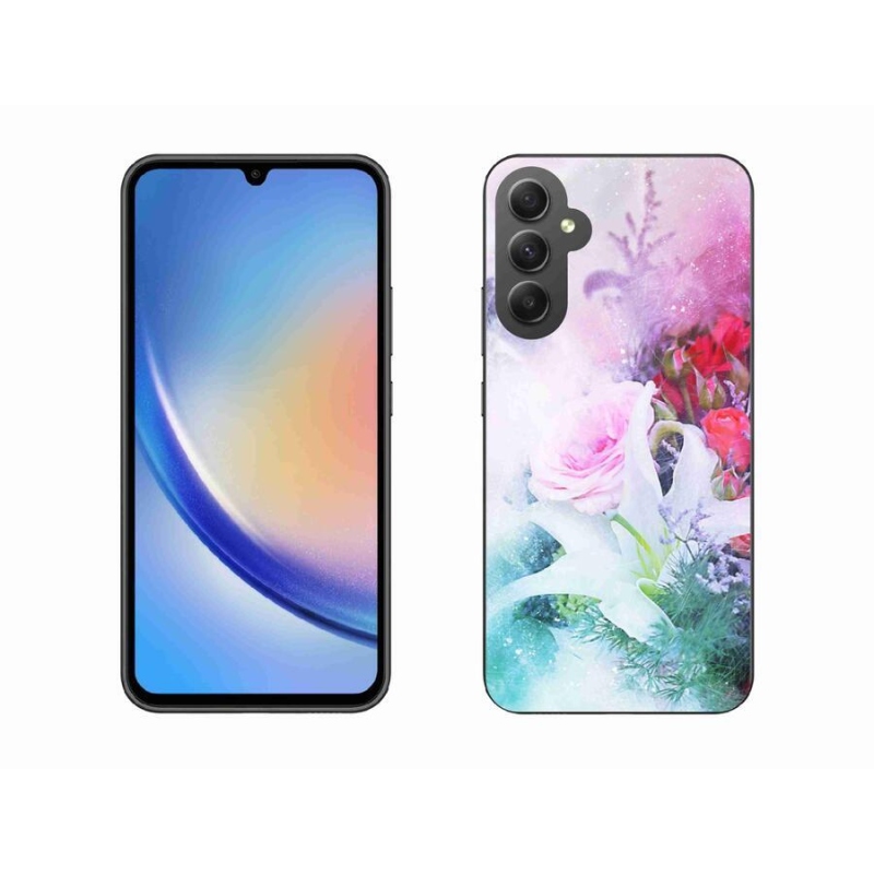 Gél borító mmCase Samsung Galaxy A34 5G - virágok 4