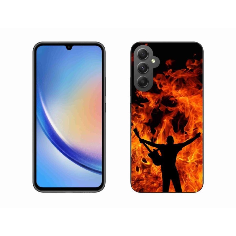 Gél borítás mmCase Samsung Galaxy A34 5G - zenész és tűz