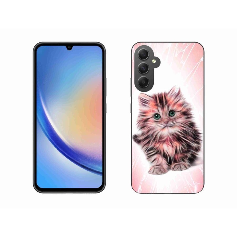 Gél borító mmCase Samsung Galaxy A34 5G - aranyos cica - Samsung Galaxy A34 5G számára