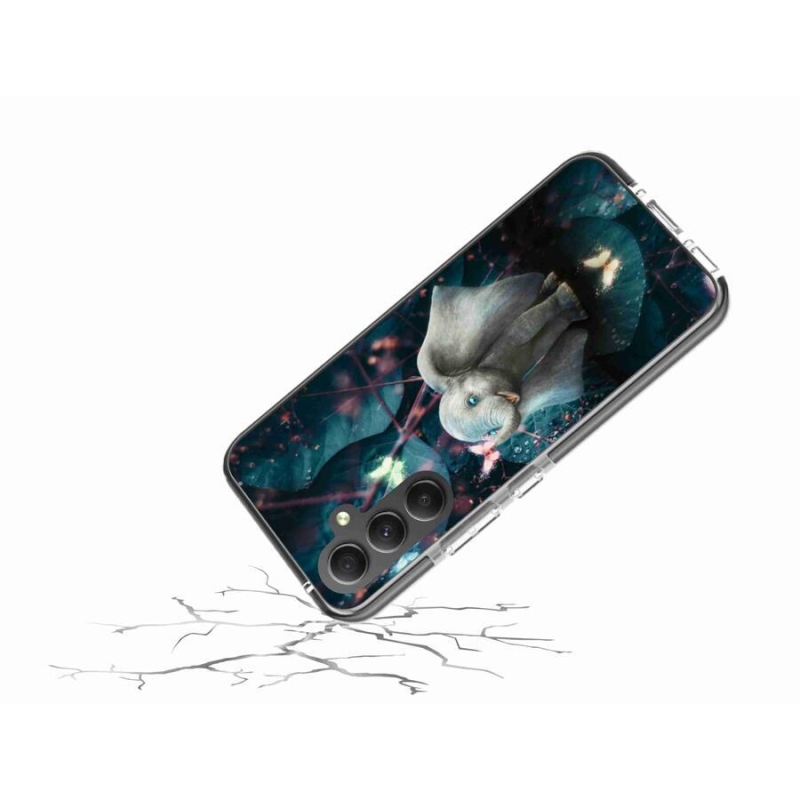 Gél borítás mmCase Samsung Galaxy A34 5G - aranyos elefánthoz