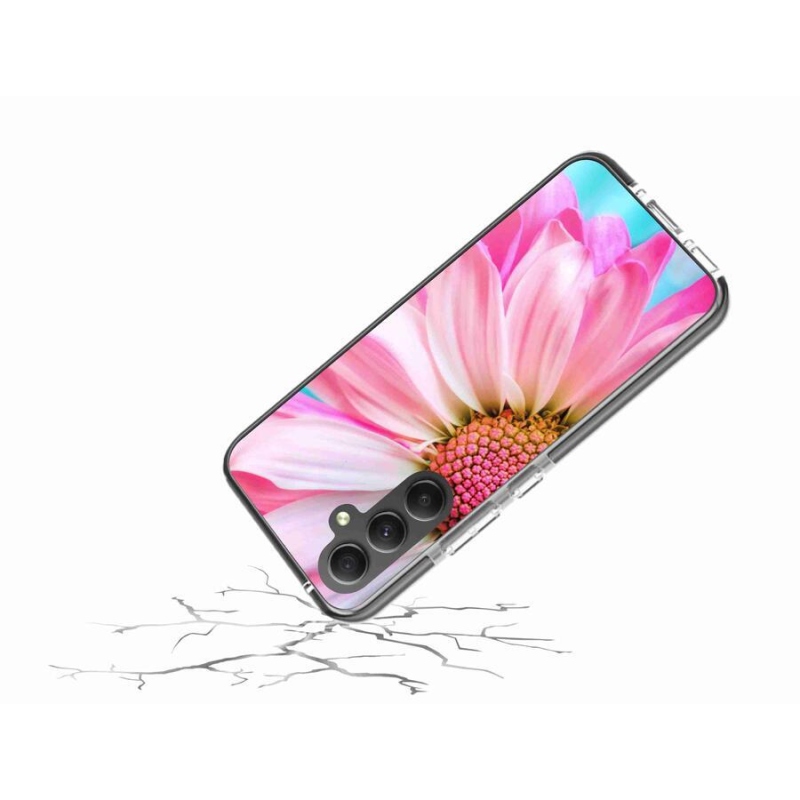 Gél védőhuzat mmCase Samsung Galaxy A34 5G - rózsaszín virág