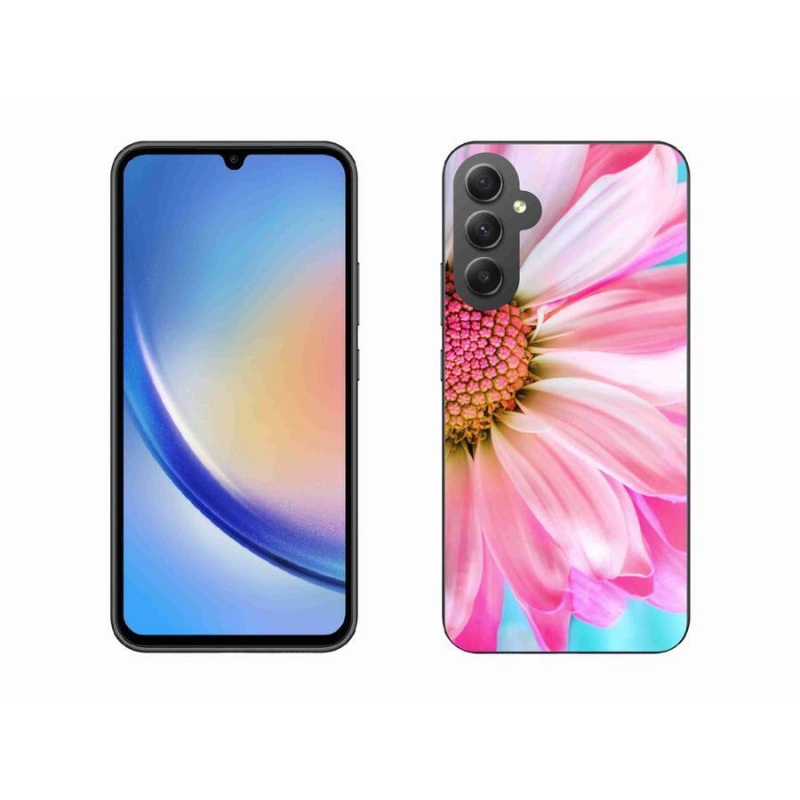 Gél védőhuzat mmCase Samsung Galaxy A34 5G - rózsaszín virág