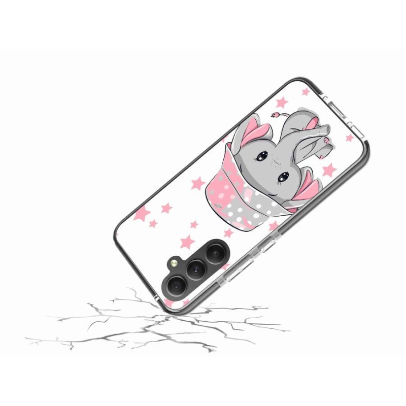 Gél védőhuzat mmCase Samsung Galaxy A34 5G - rózsaszín elefánthoz