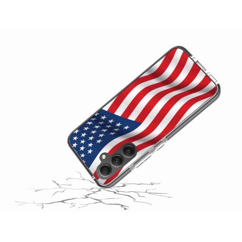 Gél védőhuzat mmCase Samsung Galaxy A34 5G - amerikai zászlóhoz
