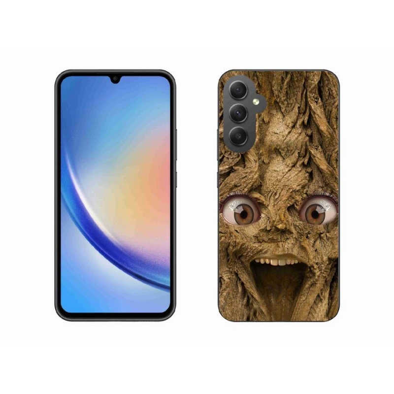 Gél borítás mmCase Samsung Galaxy A34 5G - vidám fa szemekkel