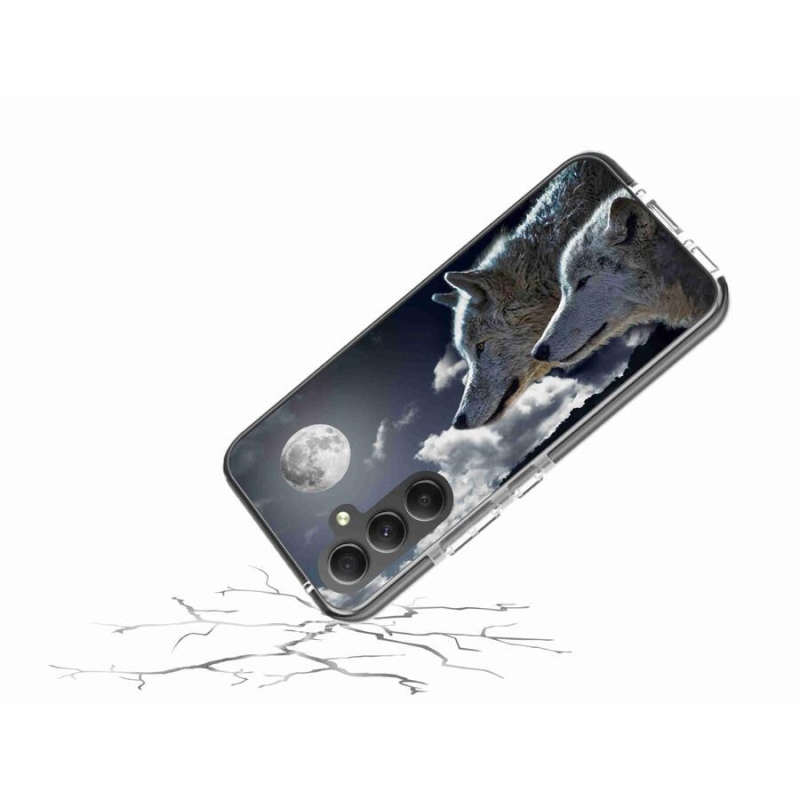 Gél védőburkolat mmCase Samsung Galaxy A34 5G - farkasok