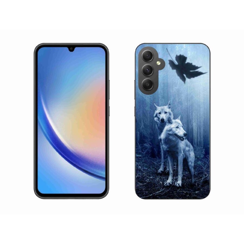 Zselés borítás mmCase Samsung Galaxy A34 5G - farkasok az erdőben