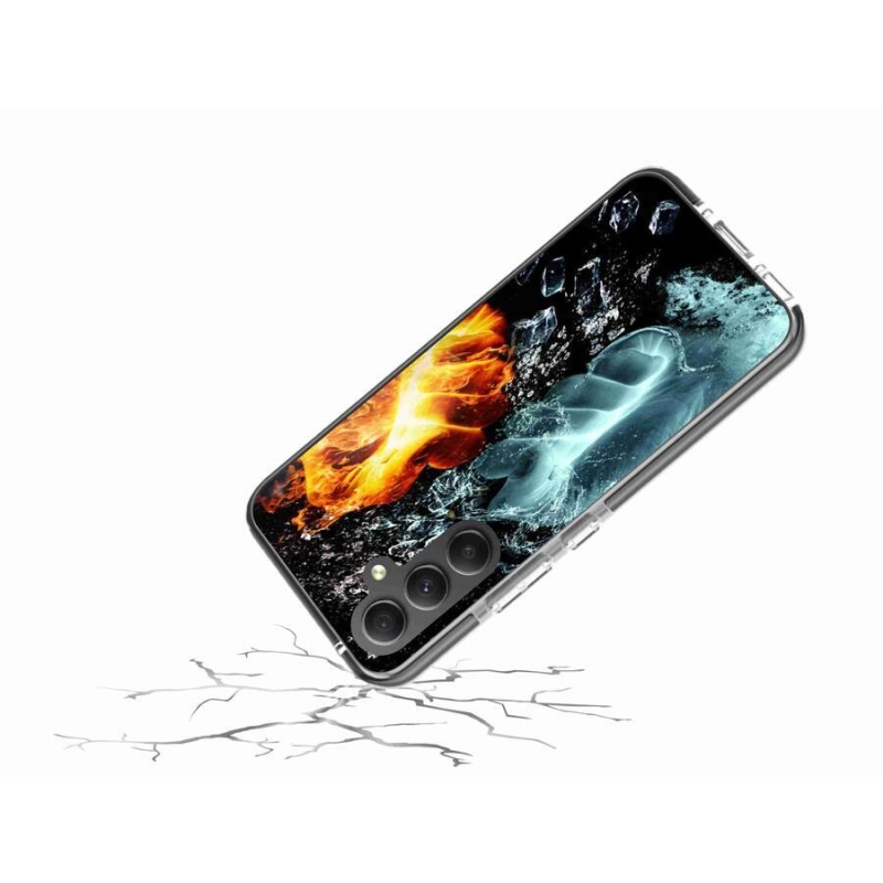 Zselés borítás mmCase Samsung Galaxy A34 5G - víz és tűz