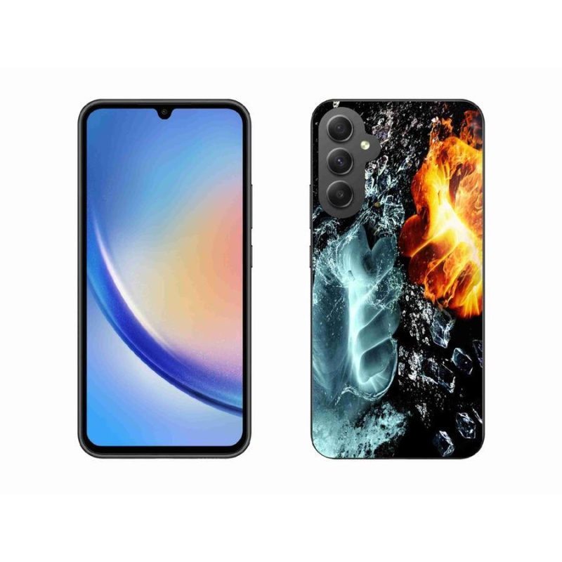 Zselés borítás mmCase Samsung Galaxy A34 5G - víz és tűz