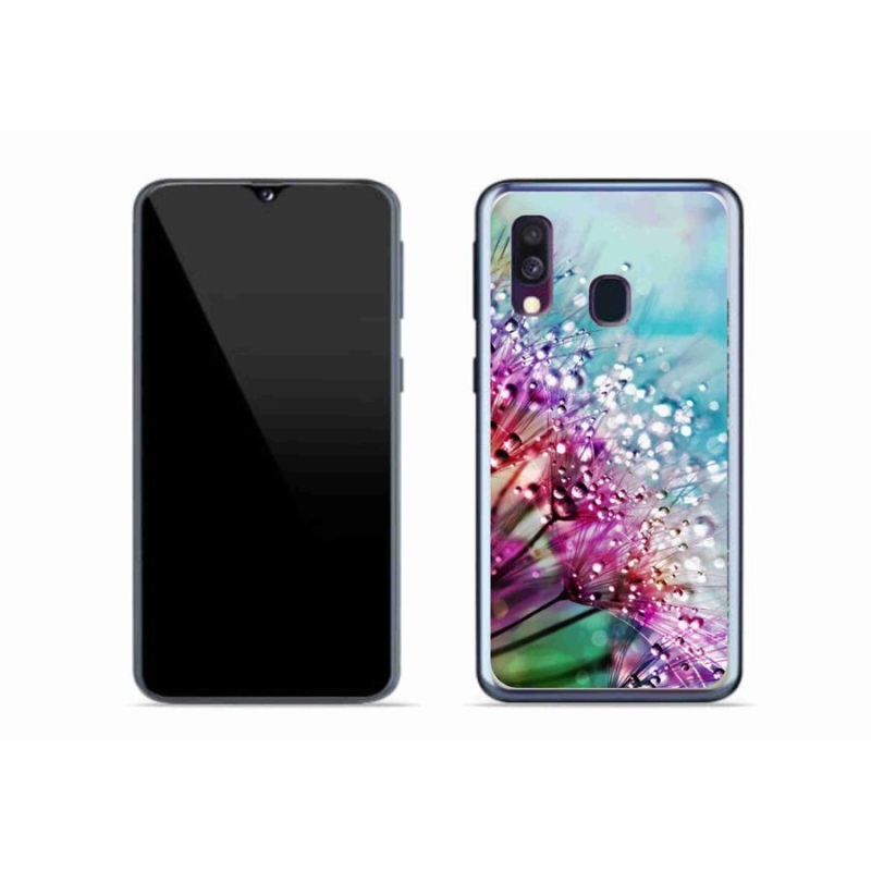 Gél borítás mmCase mobiltelefonhoz Samsung Galaxy A40 - színes virágok