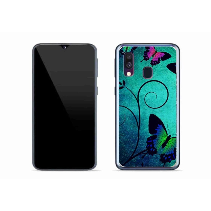 Gél borítás mmCase Samsung Galaxy A40 készülékhez - színes pillangók