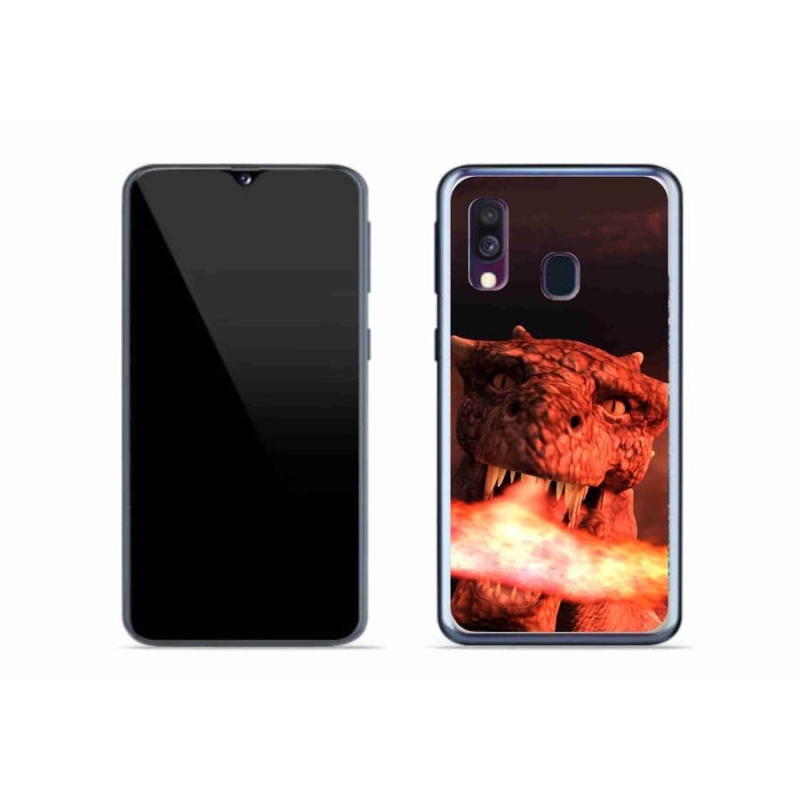 Zselés borítás mmCase Samsung Galaxy A40 készülékhez - sárkány