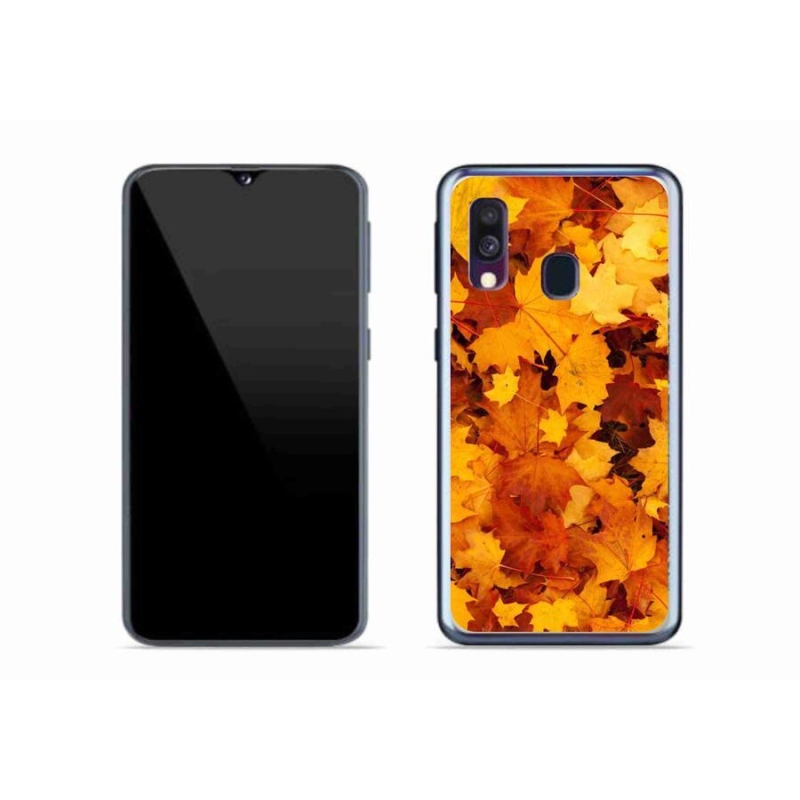 Gél borítás mmCase Samsung Galaxy A40 készülékhez - juharlevelek