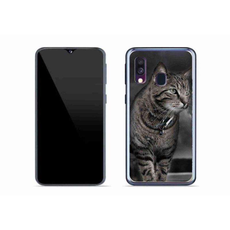 Zselés borítás mmCase Samsung Galaxy A40 készülékhez - macska