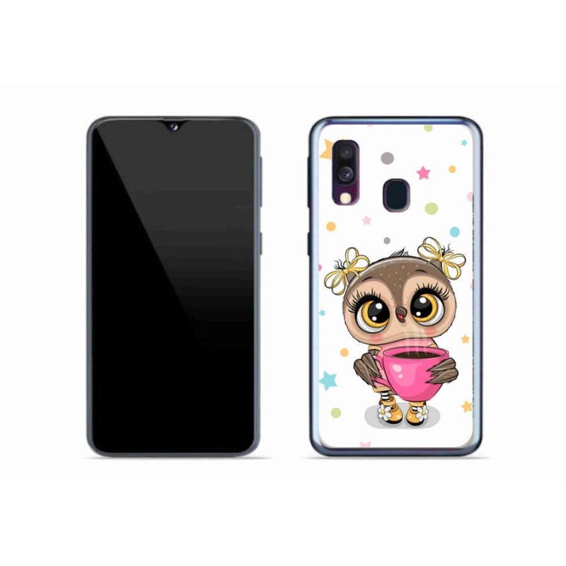 Gél borítás mmCase Samsung Galaxy A40 készülékhez - rajzfilm bagoly