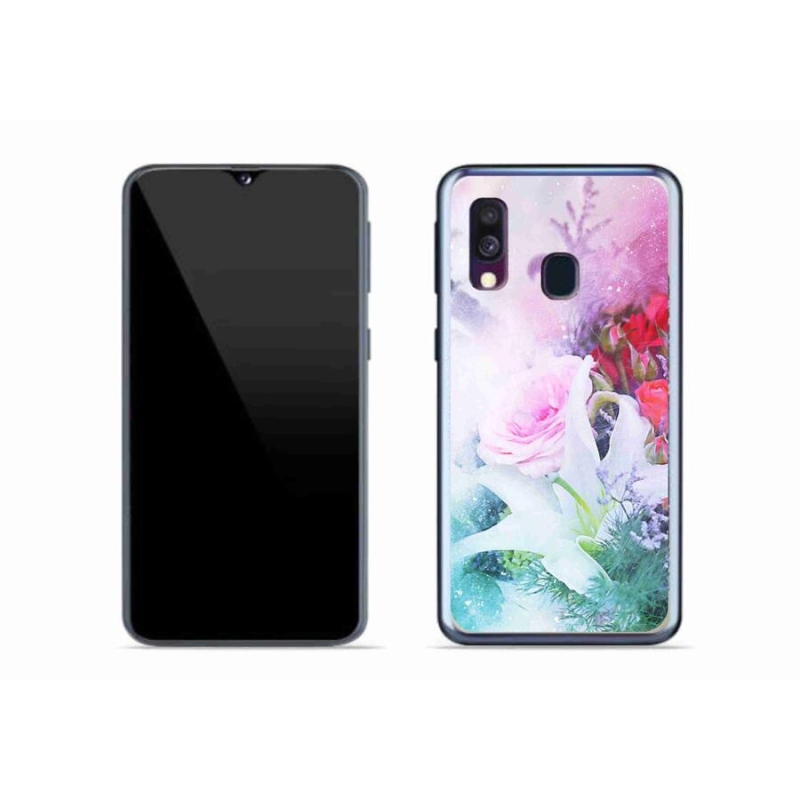 Gél borító mmCase Samsung Galaxy A40 - virágok 4