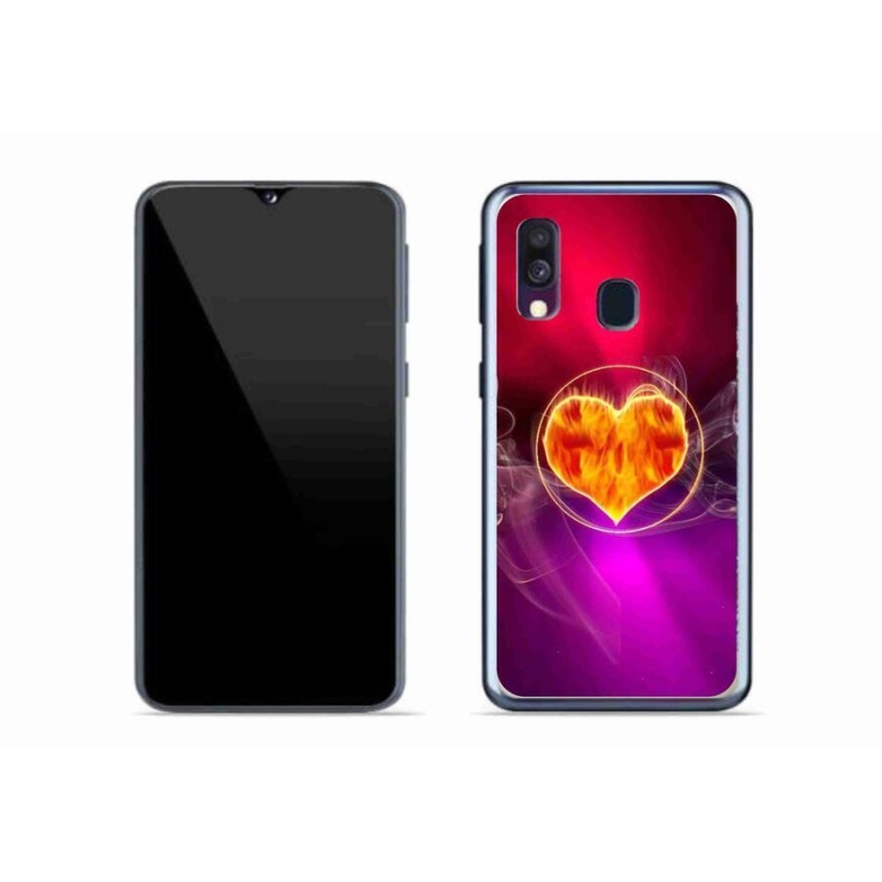 Gél borítás mmCase Samsung Galaxy A40 készülékhez - tűzszív