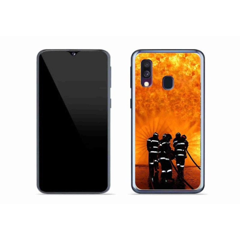 Gél borítás mmCase Samsung Galaxy A40 készülékhez - tűz
