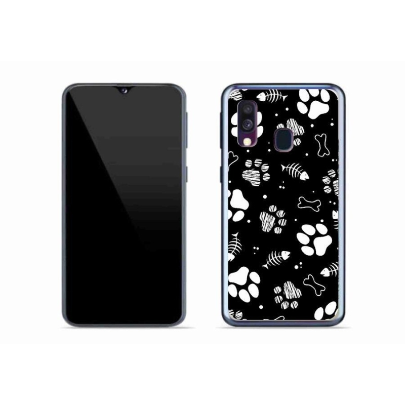 Gél borítás mmCase Samsung Galaxy A40 készülékhez - kutyamancsok