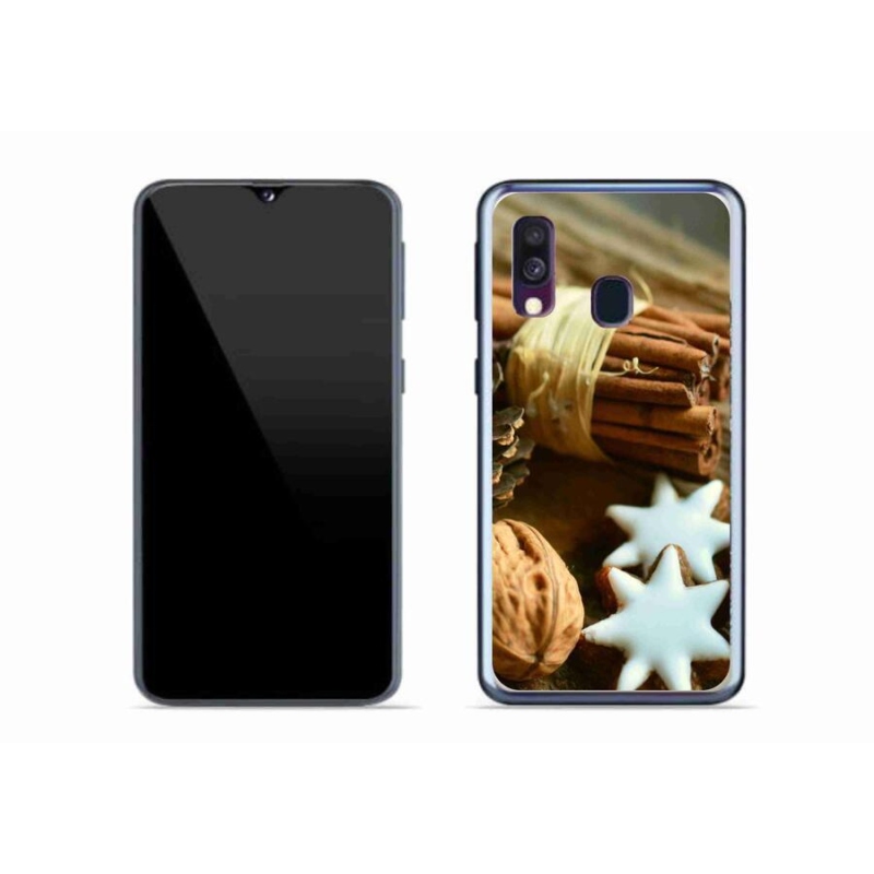 Gél borítás mmCase Samsung Galaxy A40 készülékhez - fahéj és mézeskalács