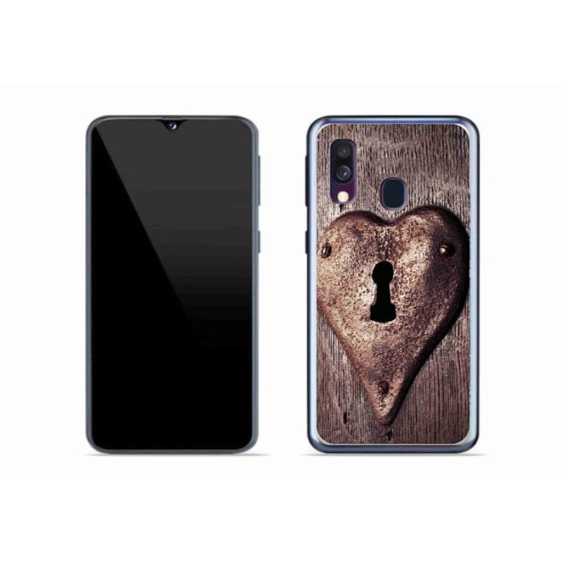 Gél borító mmCase Samsung Galaxy A40 készülékhez - szív alakú zár