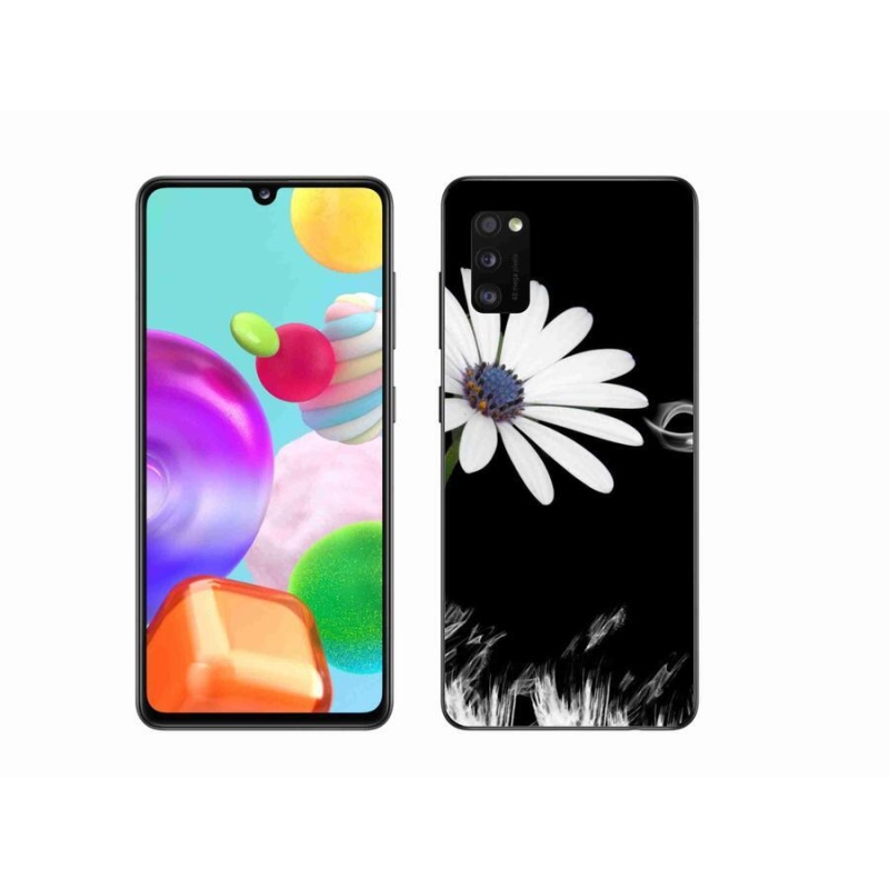 Gél védőhuzat mmCase Samsung Galaxy A41 - fehér virág