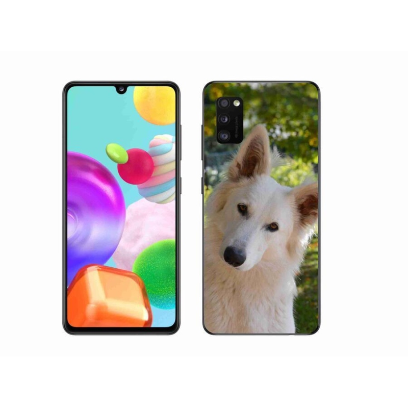 Gél védőhuzat mmCase Samsung Galaxy A41 - fehér svájci juhász 1
