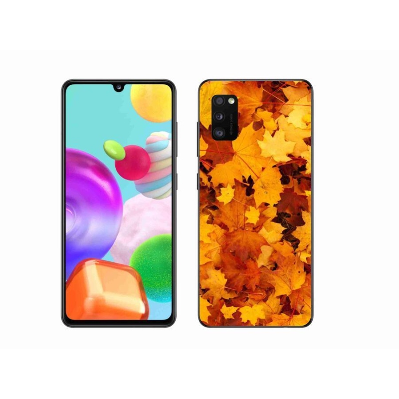 Gél borítás mmCase Samsung Galaxy A41 készülékhez - juharlevelek