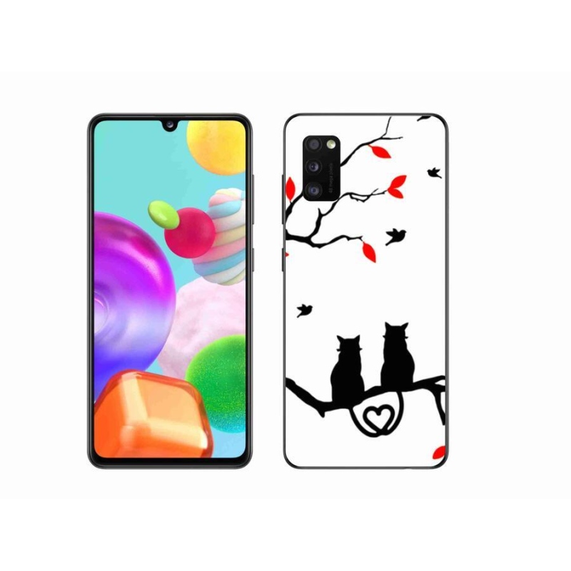 Gél borítás mmCase Samsung Galaxy A41 készülékhez - macskaszerelem