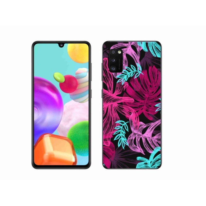 Gél védőhuzat mmCase mobiltelefonhoz Samsung Galaxy A41 - virágok 1