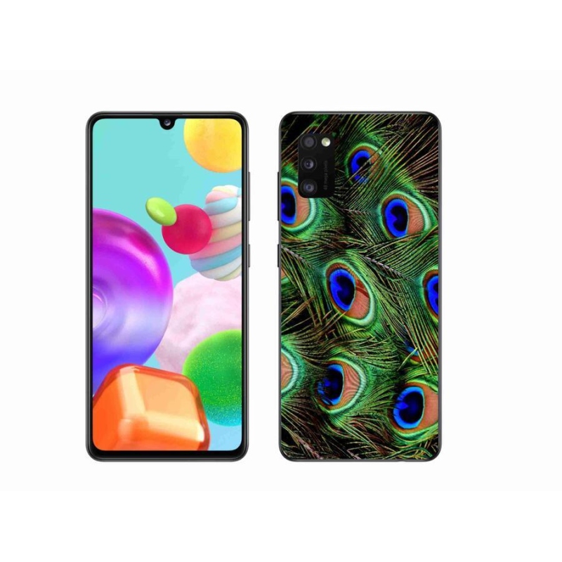 Zselés borítás mmCase Samsung Galaxy A41 készülékhez - pávatoll