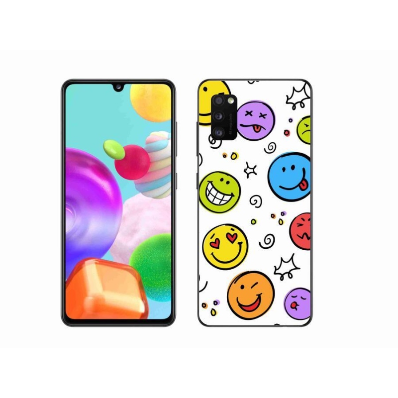 Gél borítás mmCase Samsung Galaxy A41 készülékhez - smiley-k