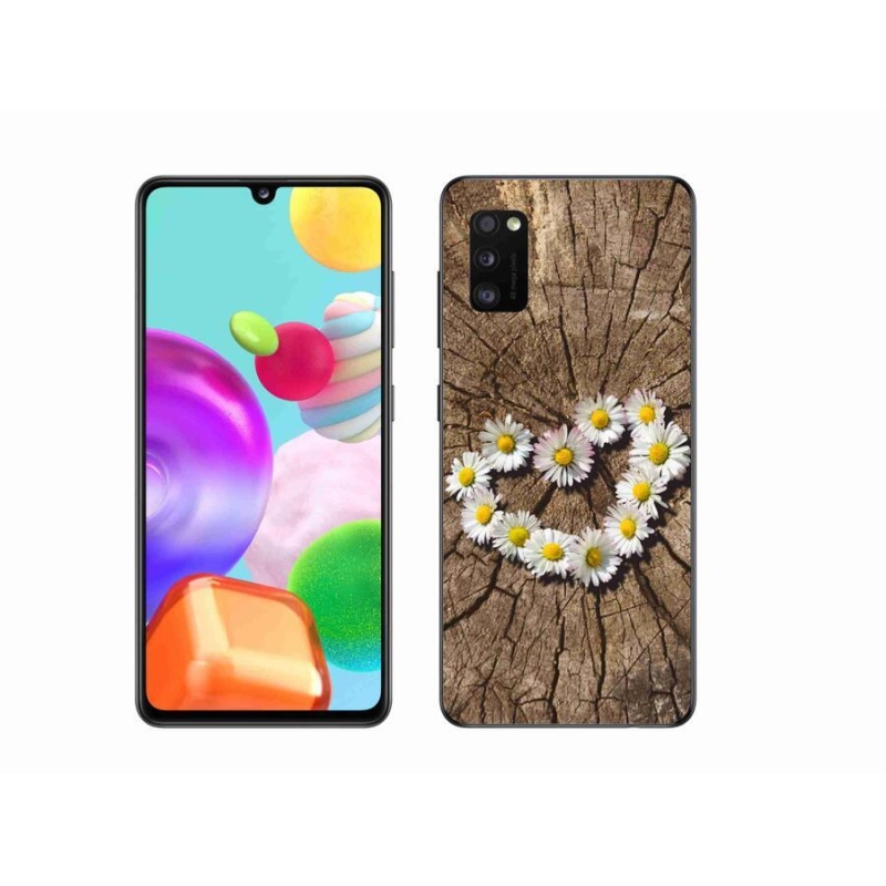 Gél védőhuzat mmCase mobiltelefonhoz Samsung Galaxy A41 - százszorszépek szíve
