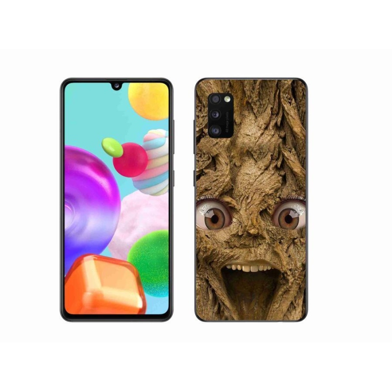 Gél borítás mmCase Samsung Galaxy A41 készülékhez - vidám fa szemekkel