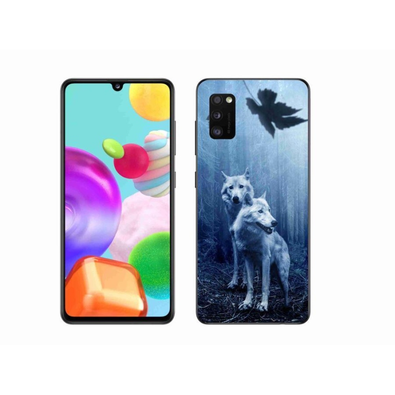 Gél borítás mmCase mobil Samsung Galaxy A41 - farkasok az erdőben