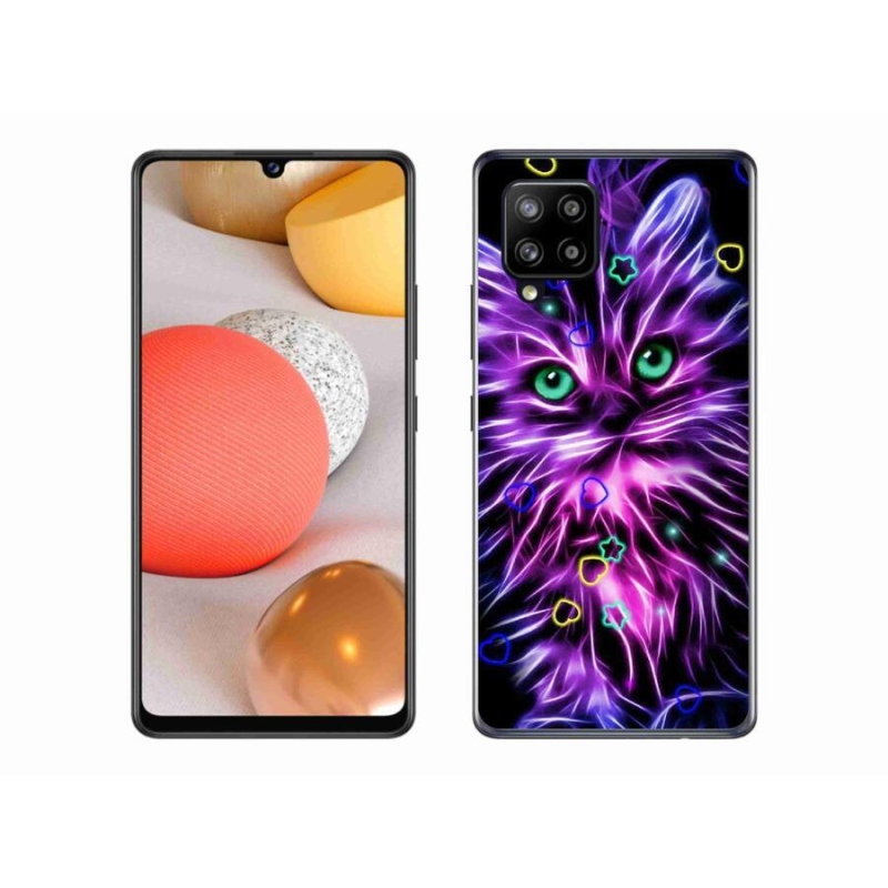 Gél borítás mmCase Samsung Galaxy A42 5G - absztrakt macska - Samsung Galaxy A42 5G - absztrakt macska