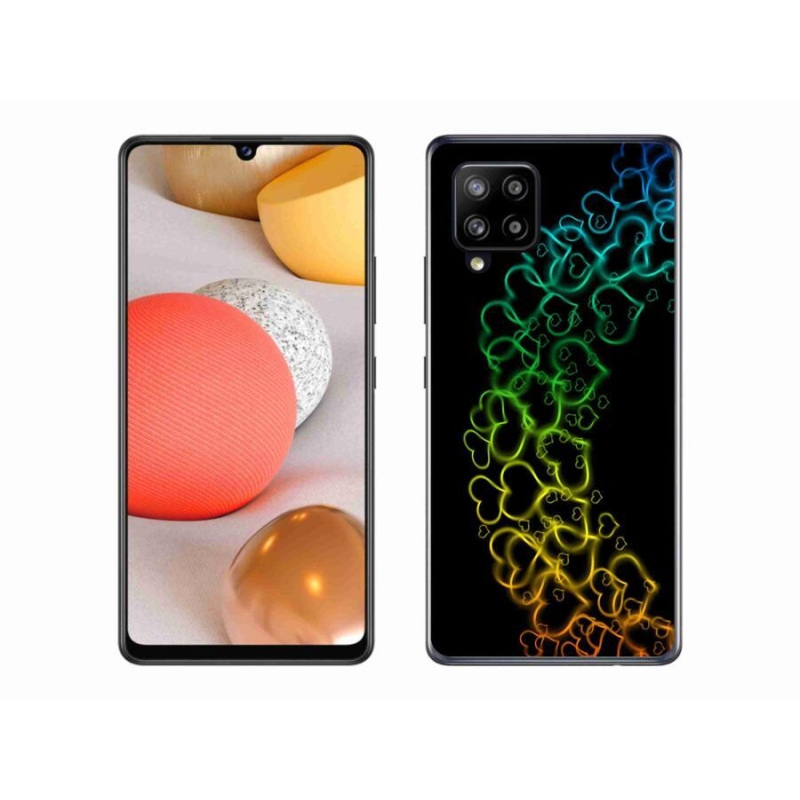 Zselés borítás mmCase Samsung Galaxy A42 5G - színes szívek