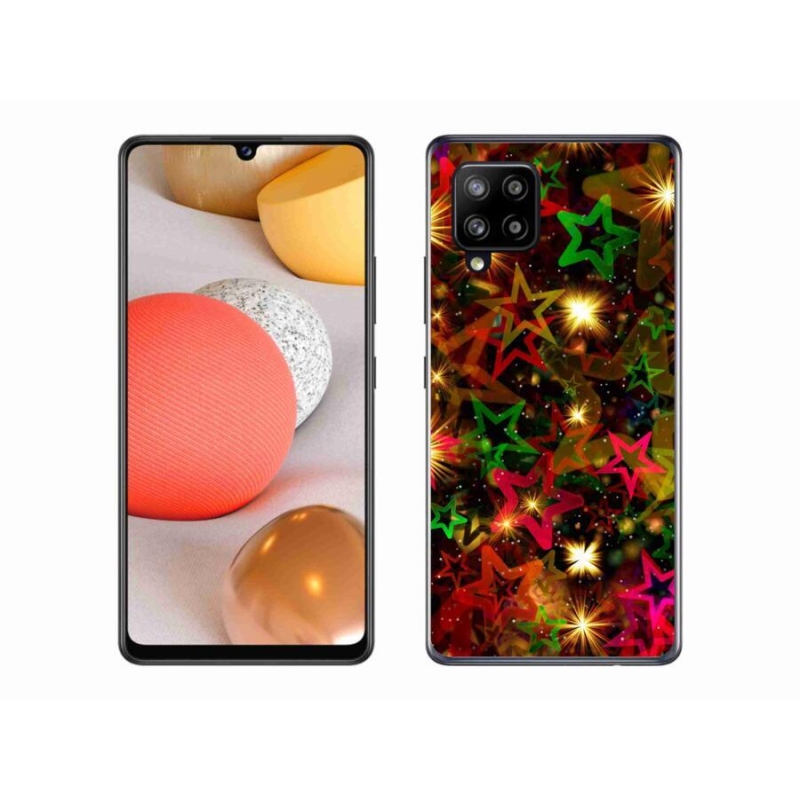 Zselés borítás mmCase Samsung Galaxy A42 5G - színes csillagok