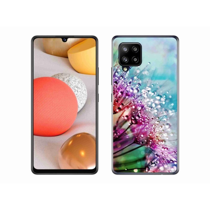 Gél borító mmCase mobiltelefonhoz Samsung Galaxy A42 5G - színes virágok