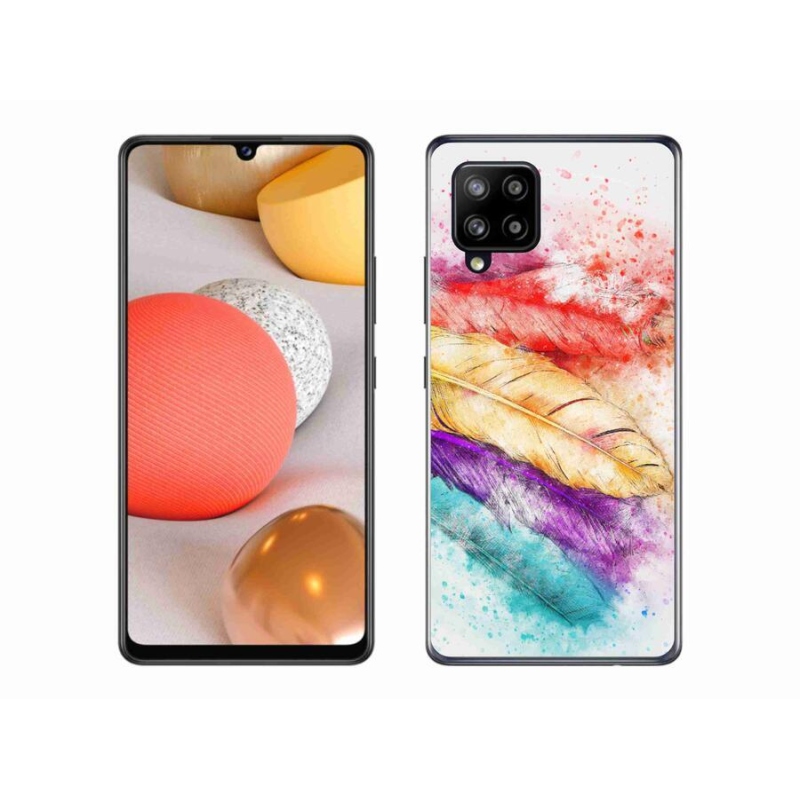 Gél borító mmCase a mobiltelefonon Samsung Galaxy A42 5G - színes tollak