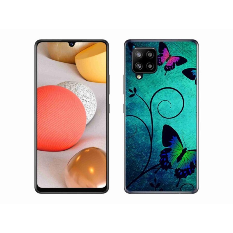 Gél borítás mmCase Samsung Galaxy A42 5G - színes pillangókhoz
