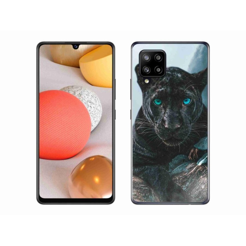 Zselés borítás mmCase Samsung Galaxy A42 5G - fekete párduc