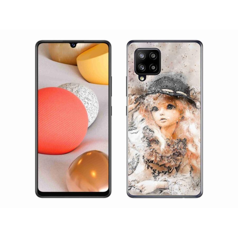 Gél borítás mmCase Samsung Galaxy A42 5G - kalapos lányhoz