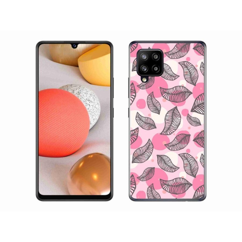 Gél borítás mmCase Samsung Galaxy A42 5G - rajzfilmes hulló levelek