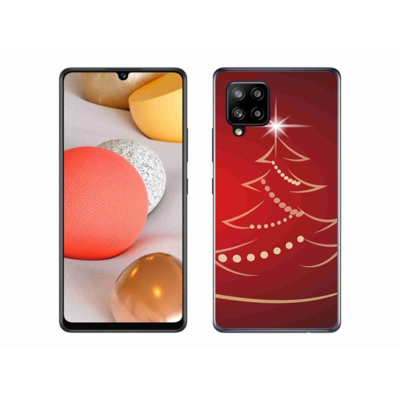 Gél borító mmCase Samsung Galaxy A42 5G-hez - karácsonyfa karikatúra