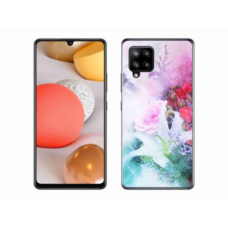 Gél borító mmCase Samsung Galaxy A42 5G - virágok 4