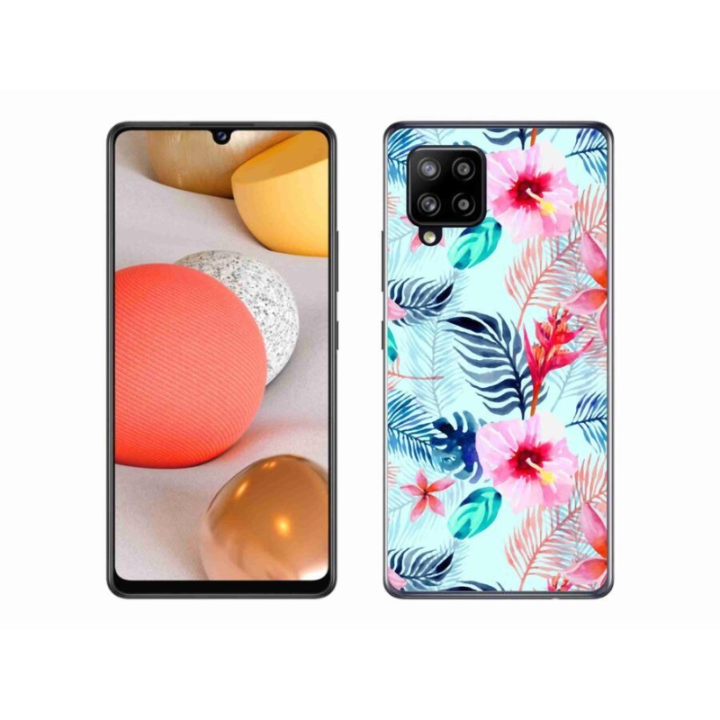Gél borítás mmCase Samsung Galaxy A42 5G - virágokhoz