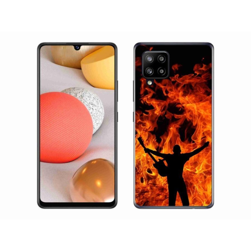 Gél borítás mmCase Samsung Galaxy A42 5G - zenész és tűz