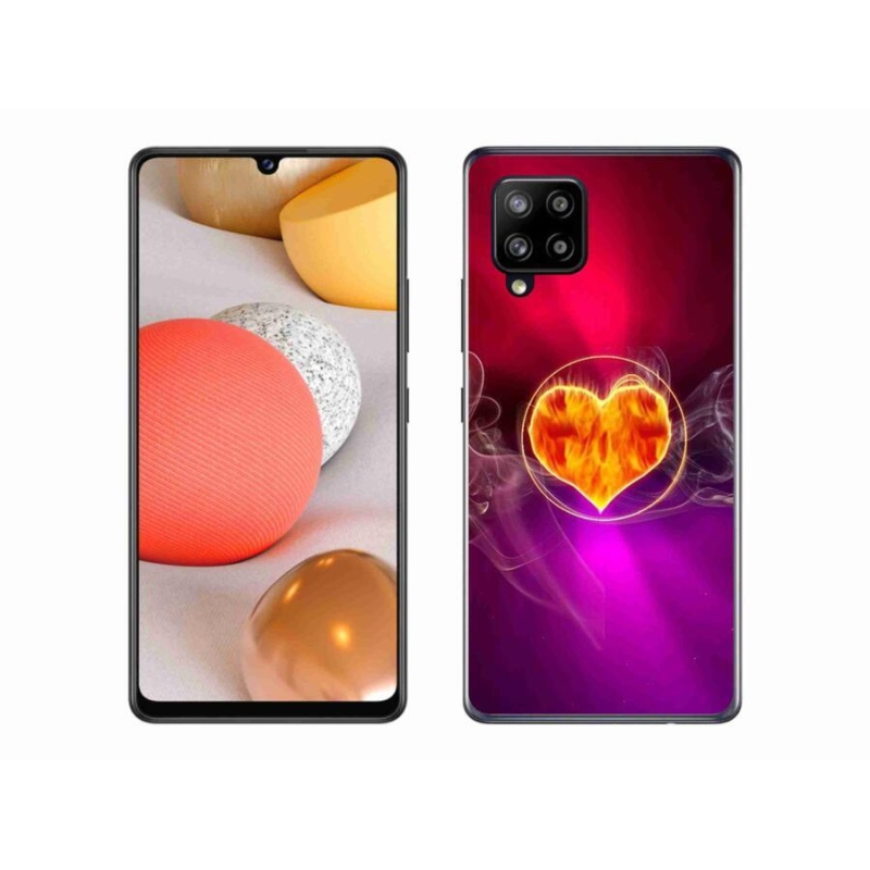 Gél borítás mmCase Samsung Galaxy A42 5G - tüzes szív - Samsung Galaxy A42 5G - tüzes szív