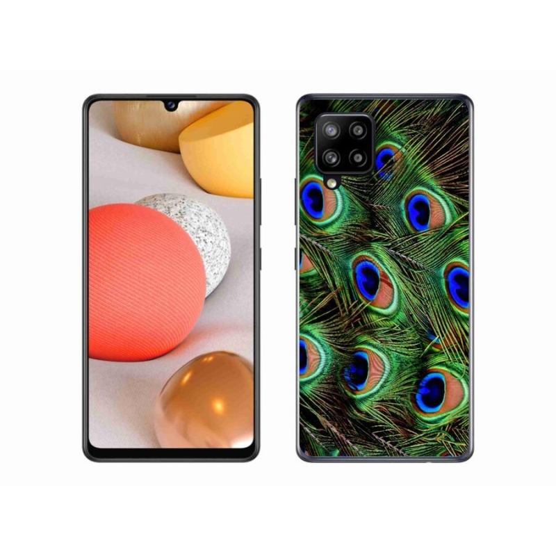 Zselés borítás mmCase Samsung Galaxy A42 5G - pávatoll
